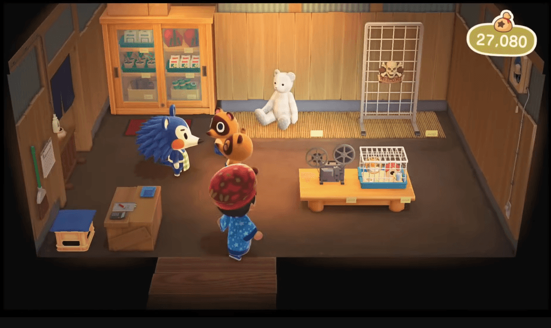 Timmy and Tommy Nook inside the Nook's Cranny shop.