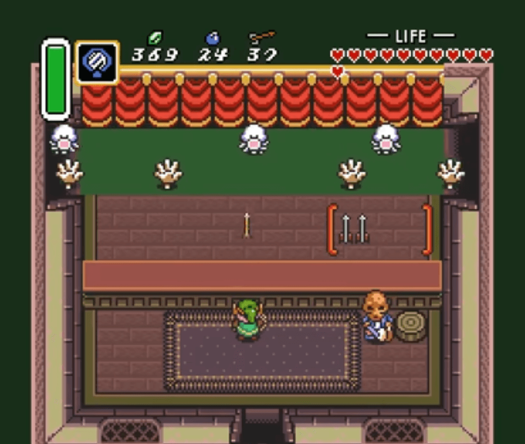 The archery minigame in A Link to the Past