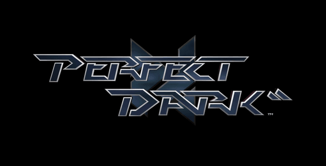 The title screen of Perfect Dark as it boots up