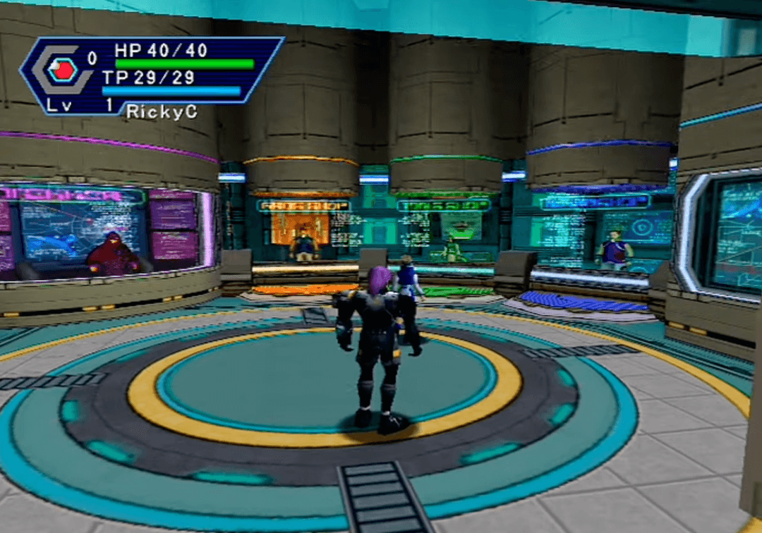Shops on Pioneer 2 in Phantasy Star Online