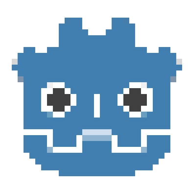 A conceptual image showing a smooth vector graphic transitioning into a pixelated version, highlighting the Godot shader's effect.